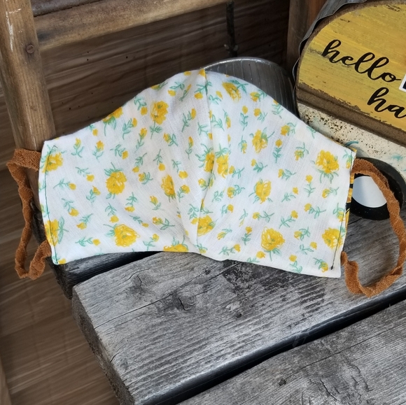 Sunflower Face Mask handmade - Picture 2 of 2